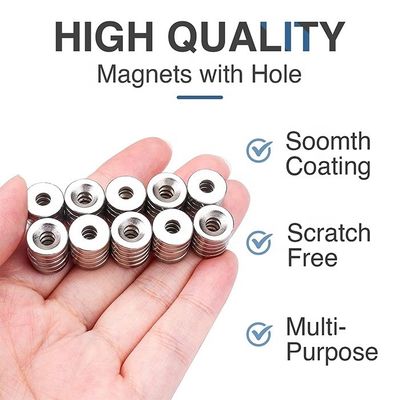 Industriële en wetenschappelijke N40 Neodymium-ringmagneet met gathoudende magneet