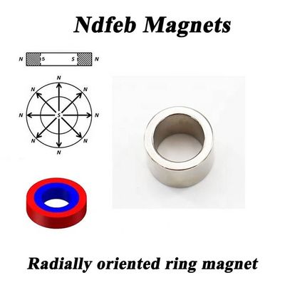 Custom N40 Uni Pole Radial Oriented Ring Tube Neodymium Magnet met ±0,05 mm Tolerantie