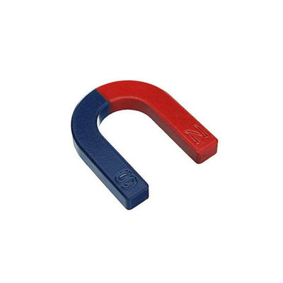7.3g/cm3 Dichtheid Rood Blauw Geverfde Stang U-vormige hoefijzermagneet voor onderwijsmateriaal