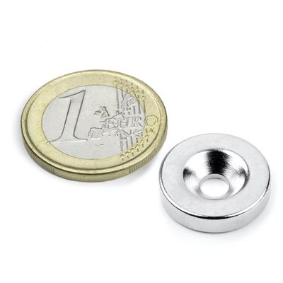 Composite Neodymium Magnet Industriële sterkte Ronde schijfmagneten met een gat tegen de bodem