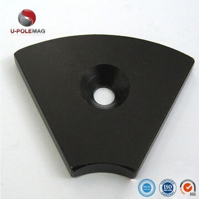 Op maat gemaakte grootte ARC NdFeB Magnet Coating Black Epoxy Neodymium Segment Magneten voor motor